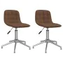 Swivel dining chairs 2 units brown fabric by vidaXL, dining chairs - Ref: Foro24-334054, Price: 75,21 €, Discount: %