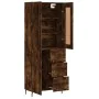 Tall smoked oak plywood highboard 69.5x34x180 cm by vidaXL, Sideboards - Ref: Foro24-3199830, Price: 172,35 €, Discount: %