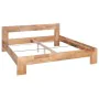 Solid oak wood bed frame 160x200 cm by vidaXL, Beds and slatted bases - Ref: Foro24-247262, Price: 344,79 €, Discount: %