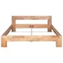 Solid oak wood bed frame 160x200 cm by vidaXL, Beds and slatted bases - Ref: Foro24-247262, Price: 344,79 €, Discount: %