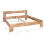 Solid oak wood bed frame 160x200 cm by vidaXL, Beds and slatted bases - Ref: Foro24-247262, Price: 344,79 €, Discount: %