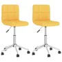 Swivel dining chairs 2 units mustard yellow fabric by vidaXL, dining chairs - Ref: Foro24-334454, Price: 82,68 €, Discount: %