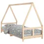 Solid pine wood bed frame for children 80x200 cm by vidaXL, Cribs and beds for children - Ref: Foro24-834450, Price: 75,37 €,...