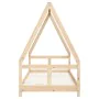 Solid pine wood bed frame for children 80x200 cm by vidaXL, Cribs and beds for children - Ref: Foro24-834450, Price: 75,37 €,...