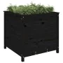 Solid black pine wood planter 82.5x82.5x78 cm by vidaXL, Pots and planters - Ref: Foro24-825307, Price: 153,08 €, Discount: %