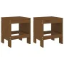 Garden stools 2 pcs honey brown pine wood 40x36x45 cm by vidaXL, Garden chairs - Ref: Foro24-825341, Price: 86,66 €, Discount: %