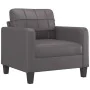 Armchair with synthetic leather gray stool 60 cm by vidaXL, Sofas - Ref: Foro24-3201011, Price: 216,24 €, Discount: %