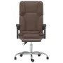 Reclining office chair with massage function, synthetic leather, brown. by vidaXL, Office chairs - Ref: Foro24-349678, Price:...