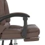 Reclining office chair with massage function, synthetic leather, brown. by vidaXL, Office chairs - Ref: Foro24-349678, Price:...