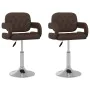 Swivel dining chairs 2 units brown synthetic leather by vidaXL, dining chairs - Ref: Foro24-335560, Price: 149,60 €, Discount: %