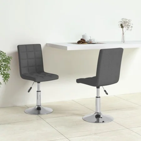 Swivel dining chairs 2 units dark gray fabric by vidaXL, dining chairs - Ref: Foro24-335698, Price: 110,16 €, Discount: %