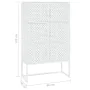 White steel sideboard 80x35x135 cm by vidaXL, Lockers and storage cabinets - Ref: Foro24-335878, Price: 212,97 €, Discount: %