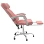 Pink synthetic leather reclining office chair by vidaXL, Office chairs - Ref: Foro24-349737, Price: 133,11 €, Discount: %