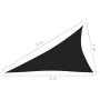 Triangular black Oxford fabric shade sail 3x4x5 m by vidaXL, Umbrellas - Ref: Foro24-135778, Price: 30,32 €, Discount: %