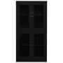 Steel and tempered black glass office cabinet 90x40x180 cm by vidaXL, Lockers and storage cabinets - Ref: Foro24-335940, Pric...