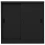 Office cabinet with sliding door black steel 90x40x90cm by vidaXL, Lockers and storage cabinets - Ref: Foro24-335952, Price: ...