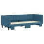 Blue velvet trundle sofa bed 80x200 cm by vidaXL, Beds and slatted bases - Ref: Foro24-3196683, Price: 279,27 €, Discount: %