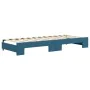 Blue velvet trundle sofa bed 80x200 cm by vidaXL, Beds and slatted bases - Ref: Foro24-3196683, Price: 279,27 €, Discount: %