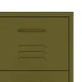 Olive green steel drawer cabinet 80x35x101.5 cm by vidaXL, Lockers and storage cabinets - Ref: Foro24-336144, Price: 222,20 €...