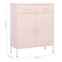 Steel storage cabinet pink 80x35x101.5 cm by vidaXL, Lockers and storage cabinets - Ref: Foro24-336157, Price: 220,68 €, Disc...