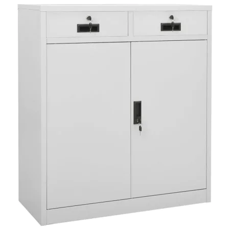 Light gray steel office cabinet 90x40x102 cm by vidaXL, Lockers and storage cabinets - Ref: Foro24-336410, Price: 242,01 €, D...