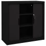 Sliding door wardrobe, black steel, 90x40x90 cm by vidaXL, Lockers and storage cabinets - Ref: Foro24-336431, Price: 286,39 €...