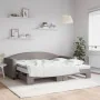 Trundle sofa bed with taupe gray fabric mattress 90x200 cm by vidaXL, Beds and slatted bases - Ref: Foro24-3197209, Price: 44...