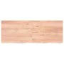 Badezimmerarbeitsplatte aus hellbraun behandeltem Massivholz, 160 x 60 x (2–6) cm von vidaXL, Arbeitsplatten - Ref: Foro24-31...