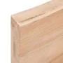 Badezimmerarbeitsplatte aus hellbraun behandeltem Massivholz, 160 x 60 x (2–6) cm von vidaXL, Arbeitsplatten - Ref: Foro24-31...