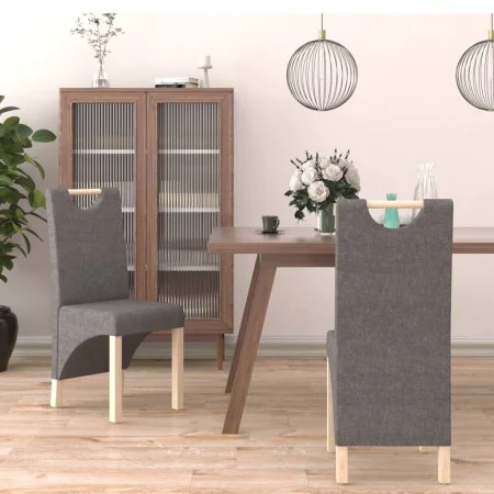 Dining chairs 2 units light gray fabric by vidaXL, dining chairs - Ref: Foro24-336959, Price: 103,81 €, Discount: %