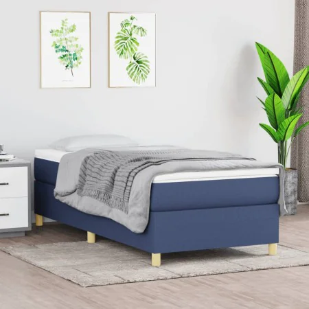 Boxspringbett mit blauer Stoffmatratze 80x200 cm von vidaXL, Betten und Lattenroste - Ref: Foro24-3144480, Preis: 272,78 €, R...