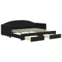 Trundle sofa bed with drawers black velvet 90x200 cm by vidaXL, Beds and slatted bases - Ref: Foro24-3197353, Price: 346,25 €...