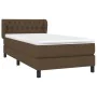 Box spring bed with dark brown fabric mattress 90x190 cm by vidaXL, Beds and slatted bases - Ref: Foro24-3126448, Price: 321,...