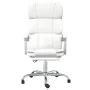 White synthetic leather reclining office chair by vidaXL, Office chairs - Ref: Foro24-349634, Price: 124,74 €, Discount: %