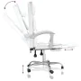 White synthetic leather reclining office chair by vidaXL, Office chairs - Ref: Foro24-349634, Price: 124,74 €, Discount: %