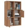 Brown oak chipboard shelf 60x27.5x88 cm by vidaXL, Bookcases and shelves - Ref: Foro24-338165, Price: 77,11 €, Discount: %