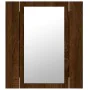 Armario de baño con espejo LED madera marrón roble 40x12x45 cm de vidaXL, Tocadores de baño - Ref: Foro24-822835, Precio: 38,...