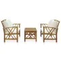 3-piece garden furniture with solid acacia wood cushions by vidaXL, Garden sets - Ref: Foro24-3057988, Price: 426,84 €, Disco...