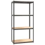 4-shelf steel and anthracite plywood shelving unit by vidaXL, Industrial shelving - Ref: Foro24-152849, Price: 48,41 €, Disco...