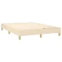 Box spring bed with cream fabric mattress 140x190 cm by vidaXL, Beds and slatted bases - Ref: Foro24-3126802, Price: 459,45 €...