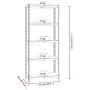 5-level shelf, 4 units, steel, plywood, silver by vidaXL, Industrial shelving - Ref: Foro24-3154156, Price: 136,13 €, Discoun...