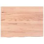 Solid light brown treated wood bathroom countertop 80x60x(2-6) cm by vidaXL, Countertops - Ref: Foro24-3156124, Price: 86,87 ...