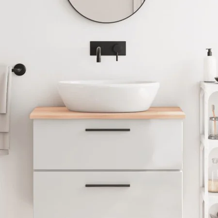 Solid untreated wood bathroom countertop 80x50x2 cm by vidaXL, Countertops - Ref: Foro24-3156023, Price: 55,96 €, Discount: %