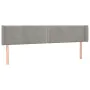 Light gray velvet headboard with LED 183x16x78/88 cm by vidaXL, Headboards and footboards - Ref: Foro24-3123156, Price: 83,71...