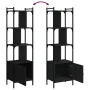 Shelf with black wooden door 44.5x30x154.5 cm by vidaXL, Bookcases and shelves - Ref: Foro24-833353, Price: 80,74 €, Discount: %