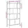 Shelving unit with smoked oak wood doors 76.5x30x154.5 cm by vidaXL, Bookcases and shelves - Ref: Foro24-833350, Price: 94,86...