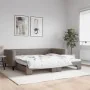 Trundle sofa bed taupe gray fabric 100x200 cm by vidaXL, Beds and slatted bases - Ref: Foro24-3196586, Price: 309,60 €, Disco...