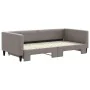 Trundle sofa bed taupe gray fabric 100x200 cm by vidaXL, Beds and slatted bases - Ref: Foro24-3196586, Price: 309,60 €, Disco...