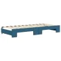 Trundle sofa bed with blue velvet mattress 90x200 cm by vidaXL, Beds and slatted bases - Ref: Foro24-3197324, Price: 428,28 €...