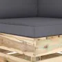 Ecksofa mit grün imprägnierten Holzkissen von vidaXL, Modulare Sofas für den Außenbereich - Ref: Foro24-3074495, Preis: 158,5...